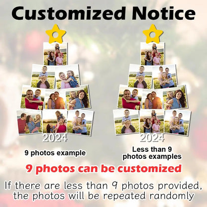 Personalized Family Photo Decoration Acrylic Album Custom Photo Christmas Ornaments Xmas Tree Pendant Gifts for Family Parents - ELISERIE