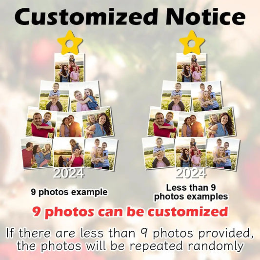 Personalized Family Photo Decoration Acrylic Album Custom Photo Christmas Ornaments Xmas Tree Pendant Gifts for Family Parents - ELISERIE