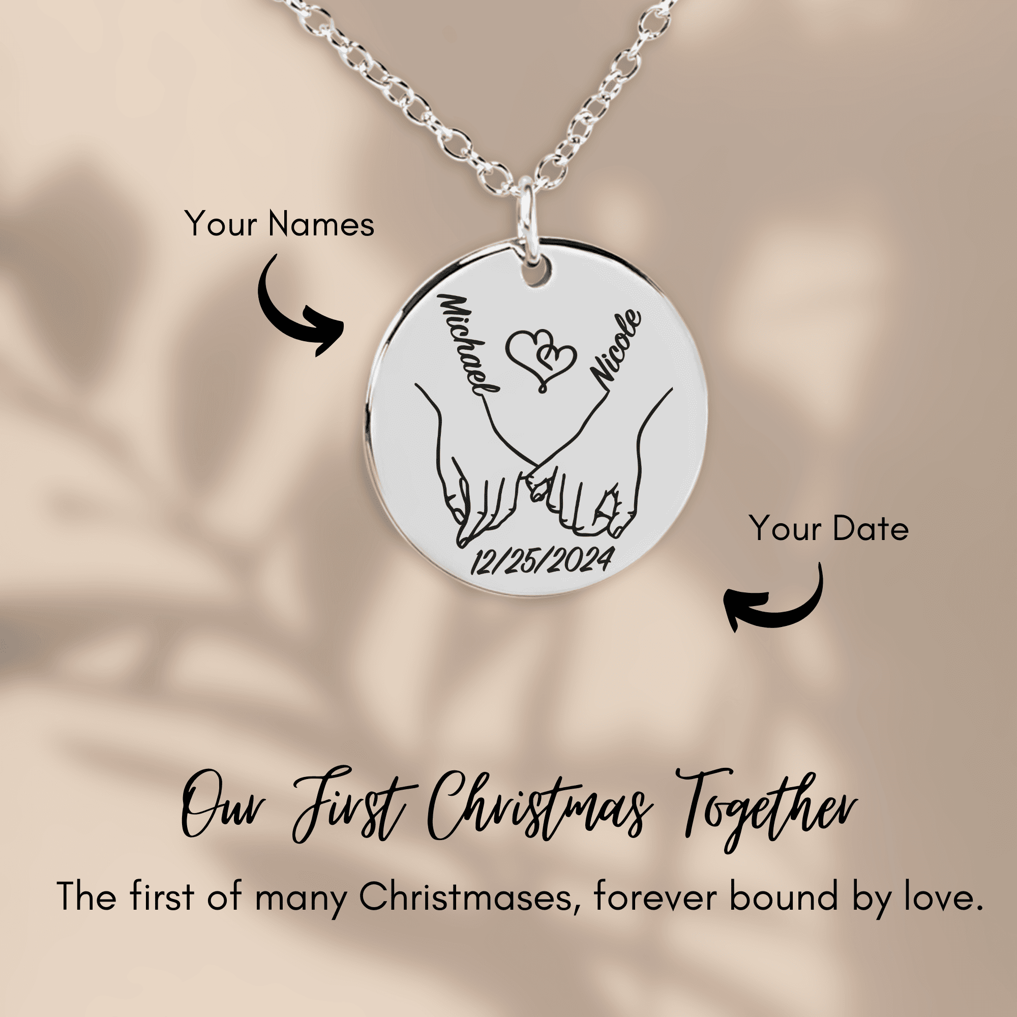 Our First Christmas Together - Personalized Necklace - ELISERIE