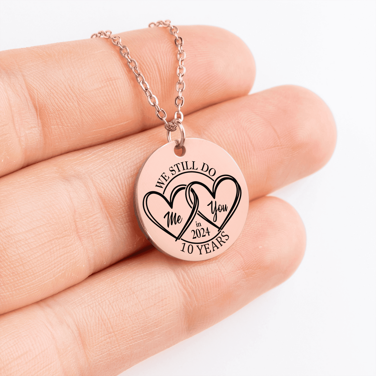 10th Year Anniversary Coin Necklace