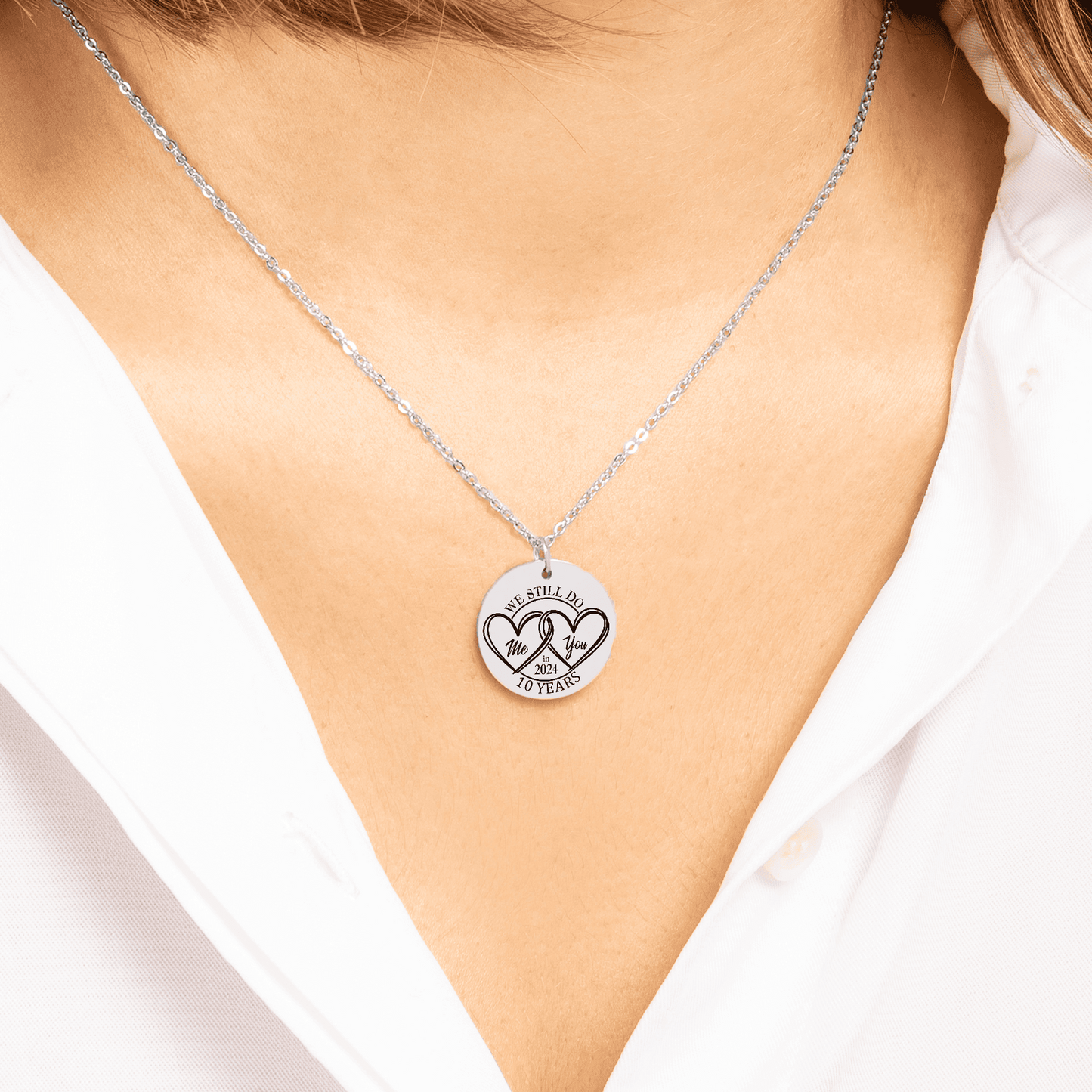 10th Year Anniversary Coin Necklace