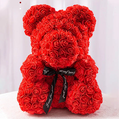 🌹 Eternal Embrace Rose Bear w/Box and Light - ELISERIE