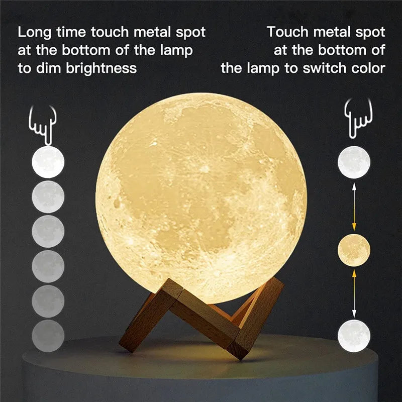 Lunar Glow Touch Lamp