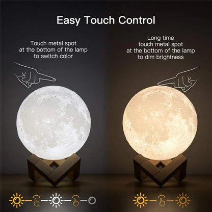 Lunar Glow Touch Lamp - ELISERIE