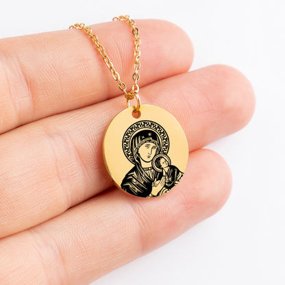 Virgin Mary & Baby Jesus Necklace - ELISERIE