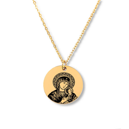 Virgin Mary & Baby Jesus Necklace - ELISERIE