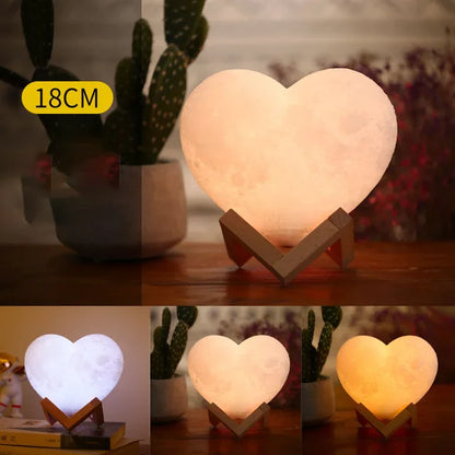 Lunar Love: Heary-Shaped Lamp - ELISERIE