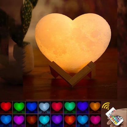 Lunar Love: Heary-Shaped Lamp - ELISERIE