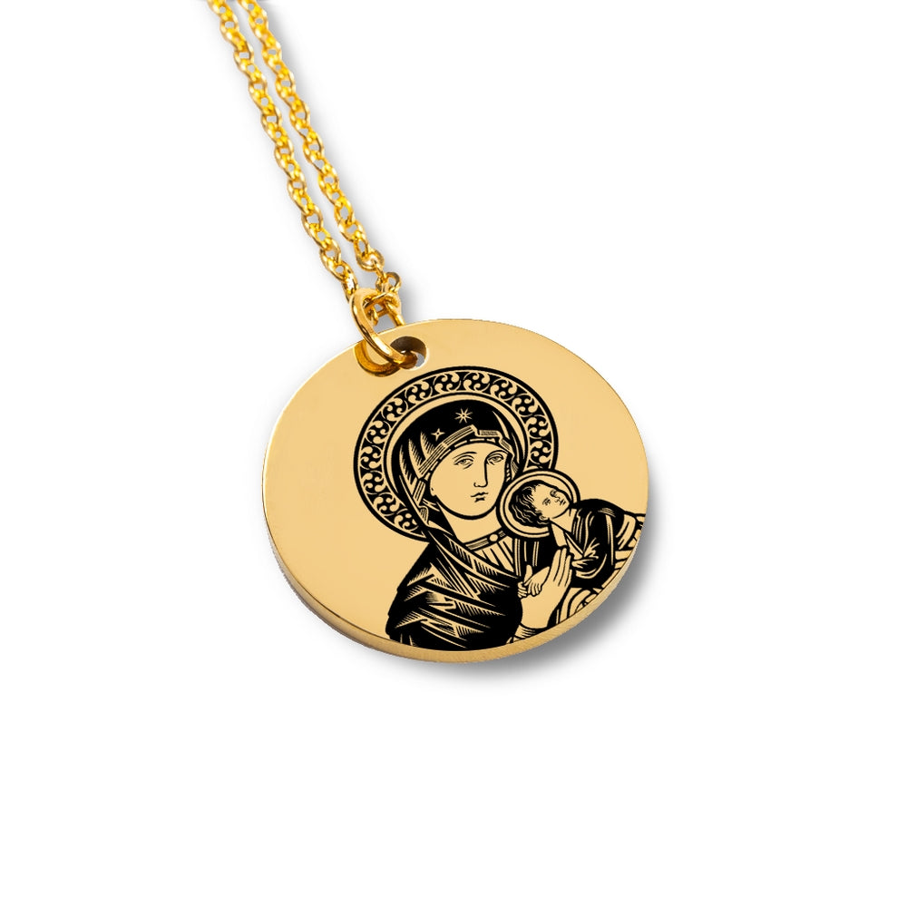 Virgin Mary & Baby Jesus Necklace