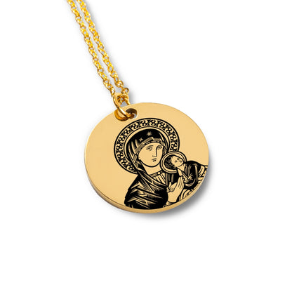 Virgin Mary & Baby Jesus Necklace - ELISERIE